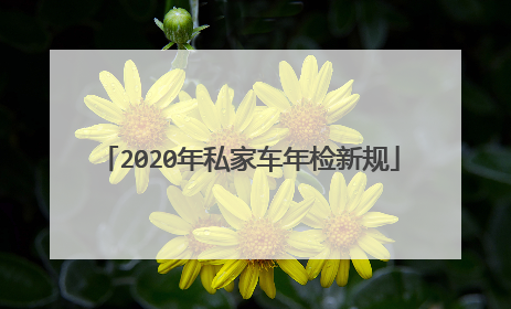 2020年私家车年检新规