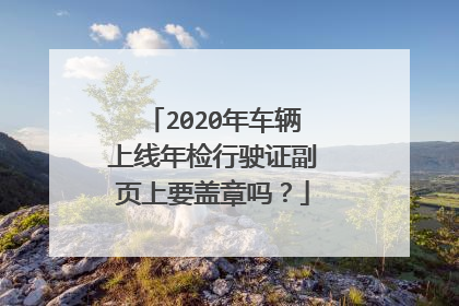 2020年车辆上线年检行驶证副页上要盖章吗？