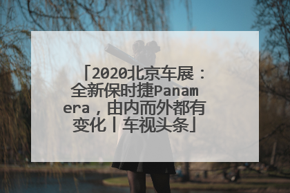 2020北京车展：全新保时捷Panamera，由内而外都有变化丨车视头条