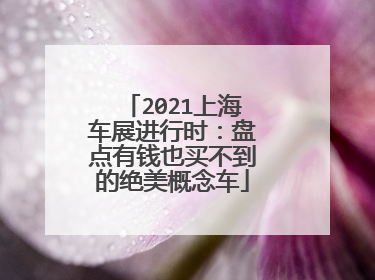 2021上海车展进行时：盘点有钱也买不到的绝美概念车