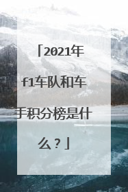 2021年f1车队和车手积分榜是什么？