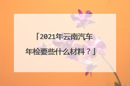 2021年云南汽车年检要些什么材料？