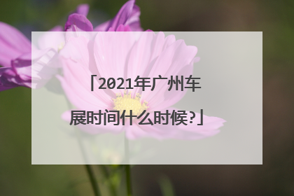 2021年广州车展时间什么时候?