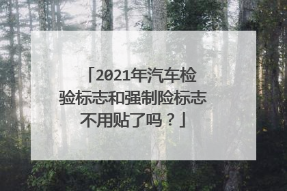 2021年汽车检验标志和强制险标志不用贴了吗？