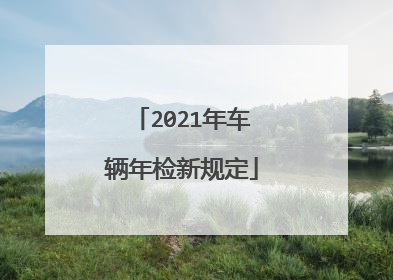 2021年车辆年检新规定