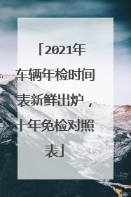 2021年车辆年检时间表新鲜出炉，十年免检对照表