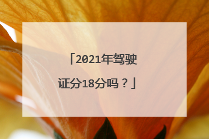 2021年驾驶证分18分吗？