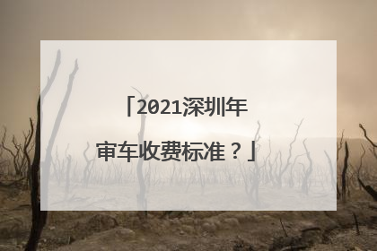 2021深圳年审车收费标准？