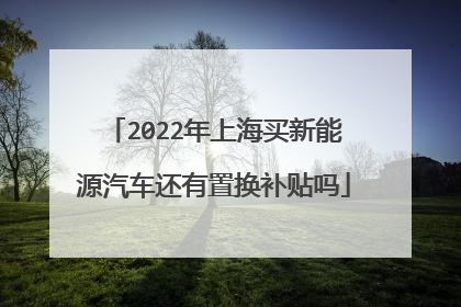 2022年上海买新能源汽车还有置换补贴吗