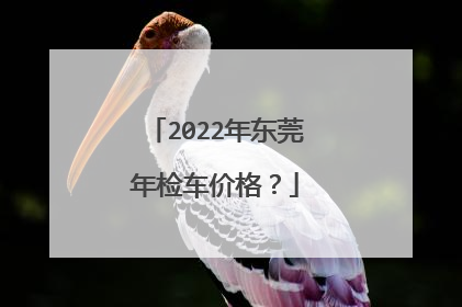 2022年东莞年检车价格？