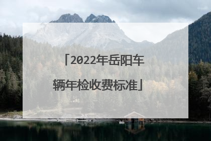 2022年岳阳车辆年检收费标准