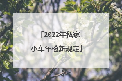 2022年私家小车年检新规定