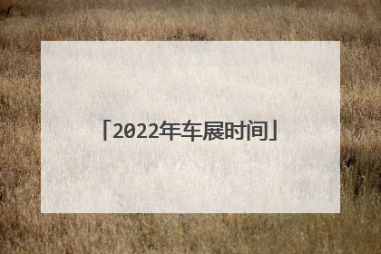 2022年车展时间