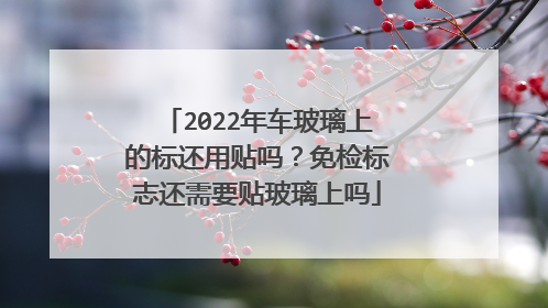 2022年车玻璃上的标还用贴吗？免检标志还需要贴玻璃上吗