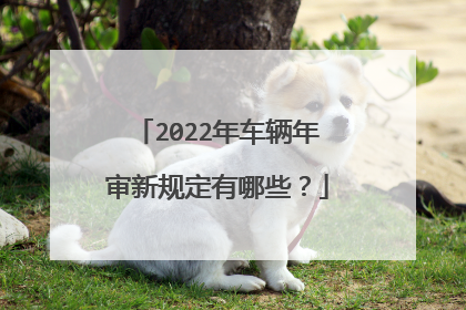 2022年车辆年审新规定有哪些？