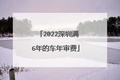2022深圳满6年的车年审费