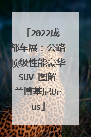 2022成都车展：公路顶级性能豪华SUV 图解兰博基尼Urus