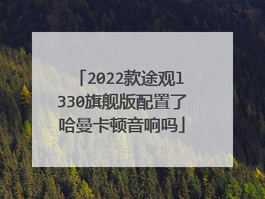 2022款途观l330旗舰版配置了哈曼卡顿音响吗