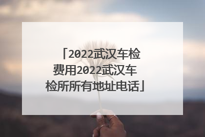 2022武汉车检费用2022武汉车检所所有地址电话