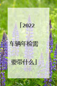 2022车辆年检需要带什么