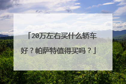 20万左右买什么轿车好？帕萨特值得买吗？