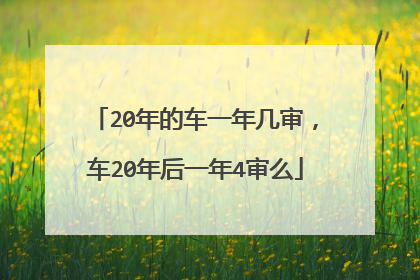 20年的车一年几审，车20年后一年4审么