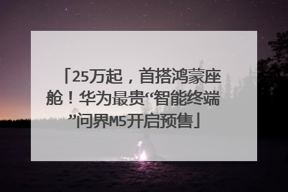 25万起，首搭鸿蒙座舱！华为最贵“智能终端”问界M5开启预售
