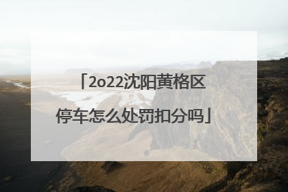 2o22沈阳黄格区停车怎么处罚扣分吗