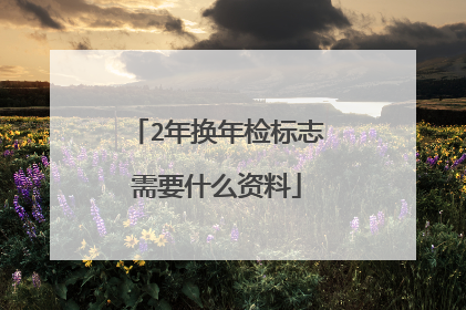 2年换年检标志需要什么资料