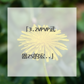 3.2VPVP武器ZS的宏..
