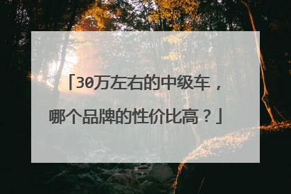 30万左右的中级车，哪个品牌的性价比高？