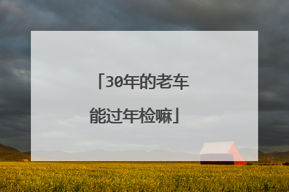 30年的老车能过年检嘛