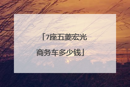 7座五菱宏光商务车多少钱