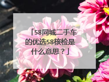 58同城二手车的优选58核检是什么意思？