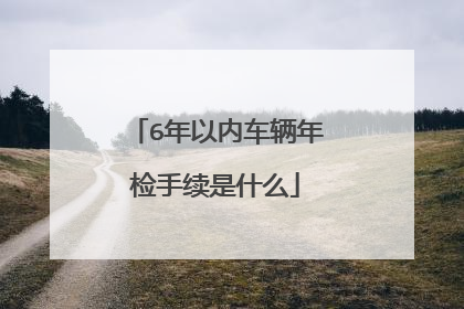 6年以内车辆年检手续是什么