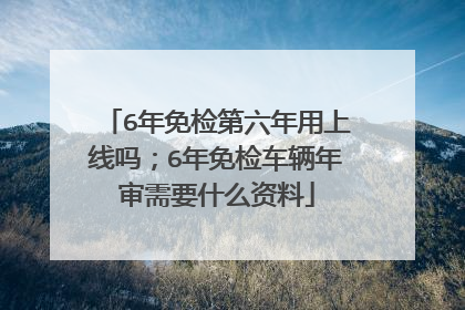 6年免检第六年用上线吗；6年免检车辆年审需要什么资料