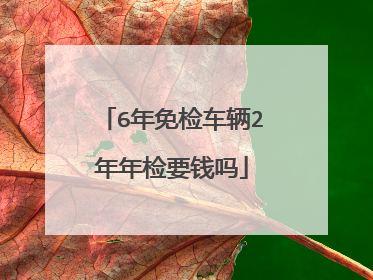 6年免检车辆2年年检要钱吗