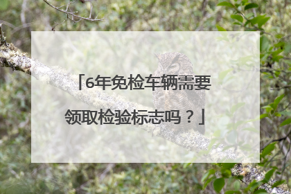 6年免检车辆需要领取检验标志吗？