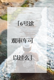 6号途观审车可以过么
