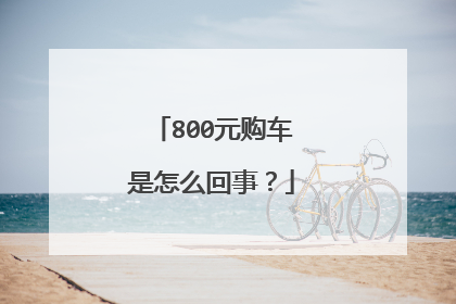 800元购车是怎么回事？