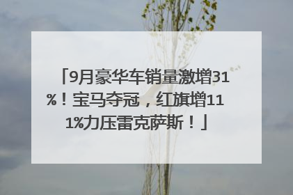 9月豪华车销量激增31%！宝马夺冠，红旗增111%力压雷克萨斯！