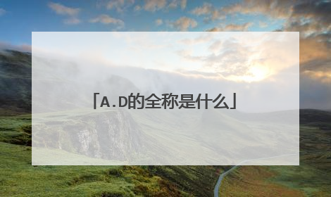 A.D的全称是什么