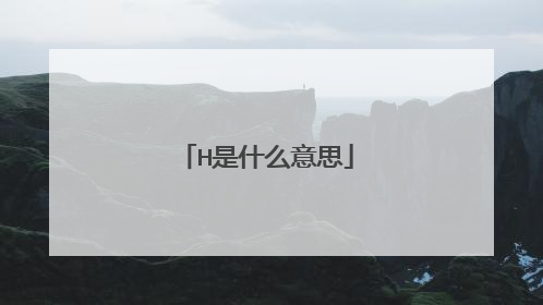 H是什么意思