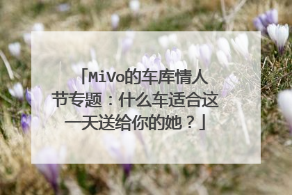 MiVo的车库情人节专题：什么车适合这一天送给你的她？