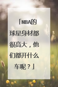 NBA的球星身材都很高大，他们都开什么车呢？