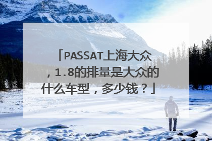 PASSAT上海大众，1.8的排量是大众的什么车型，多少钱？