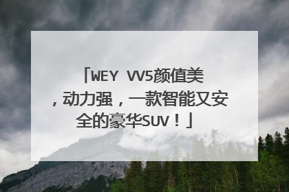 WEY VV5颜值美，动力强，一款智能又安全的豪华SUV！