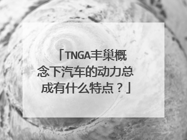 TNGA丰巢概念下汽车的动力总成有什么特点？