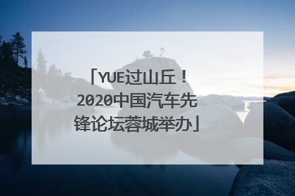 YUE过山丘！ 2020中国汽车先锋论坛蓉城举办