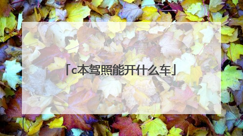 c本驾照能开什么车